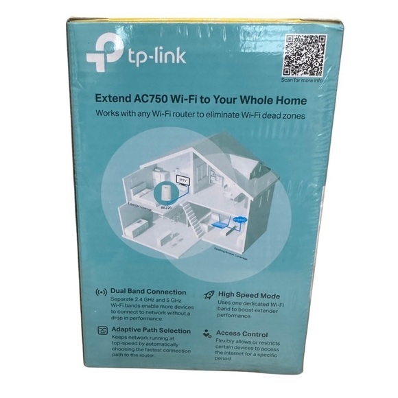 TP-Link AC750 Mesh WiFi Range Extender RE220 NEW AND SEALED - Picture 4 of 4